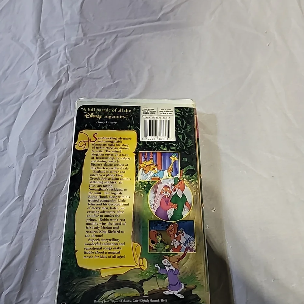 Disney Robin Hood VHS Tape